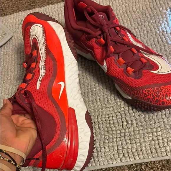 Nike Red and White Athletic Shoes